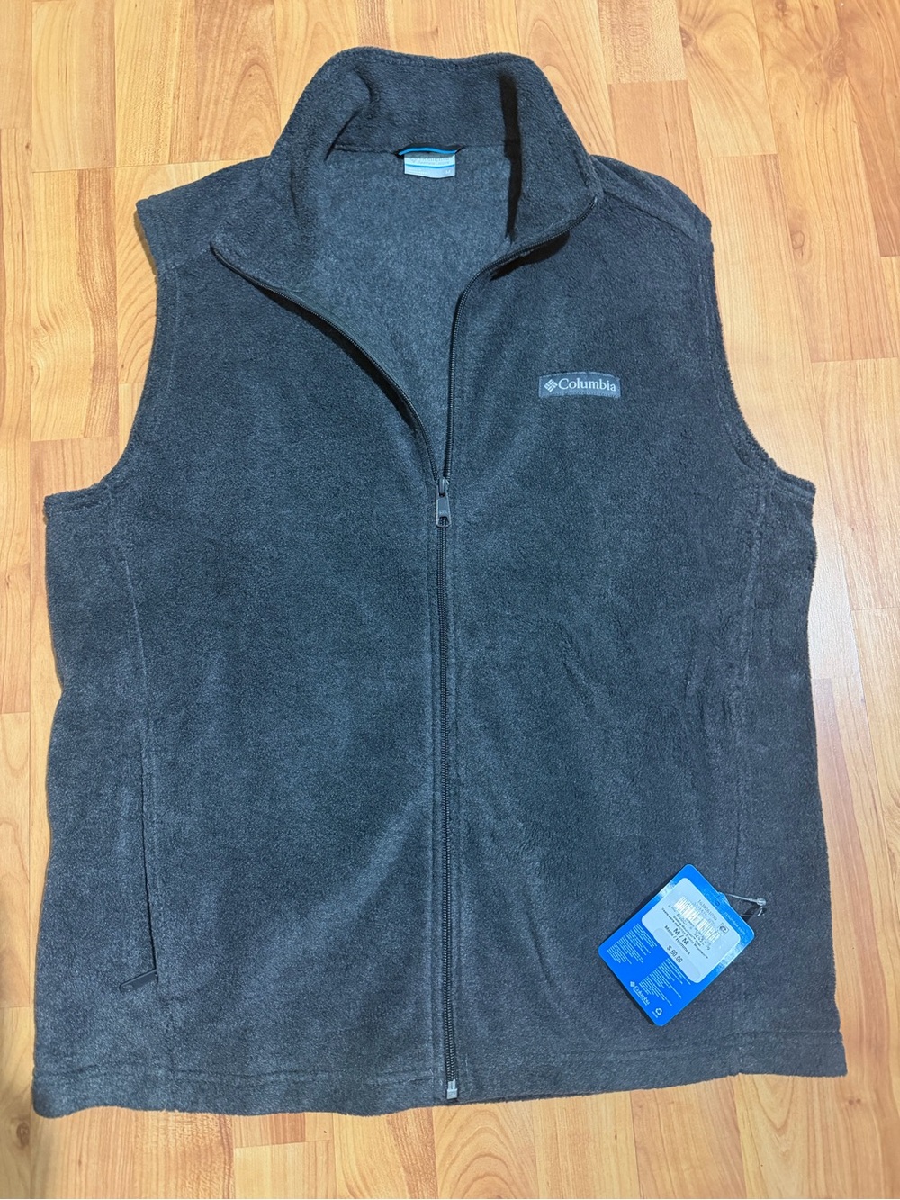 Columbia Men's Charcoal Fleece Full-Zip Vest